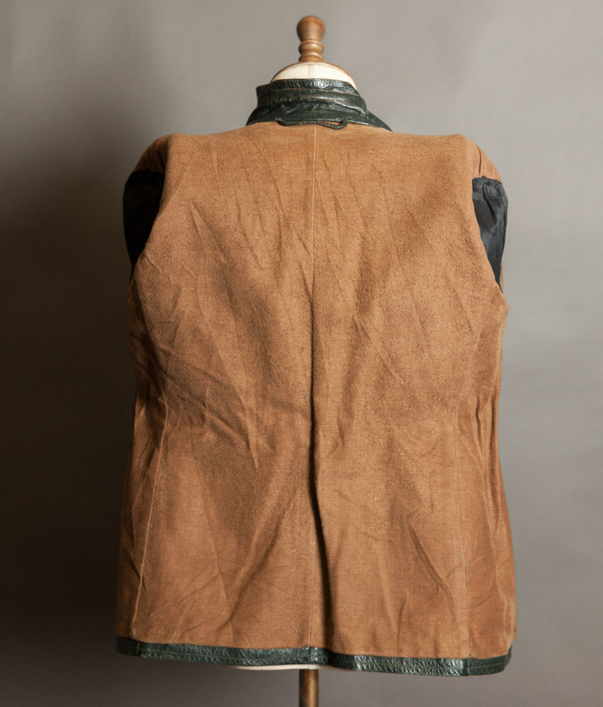 Vintage 1940s German Goatskin Leather Jacket, Western Yokes, MEWA Zips