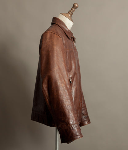 Vintage Banana Republic Leather Rider Jacket – Full Grain Cowhide 1990s