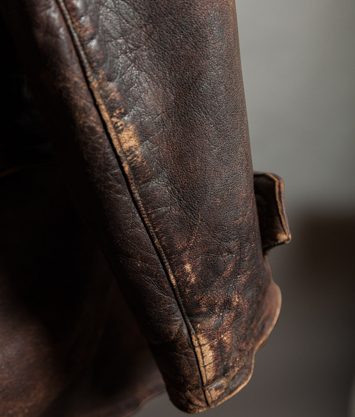 Original 1930s German Leather Motoring Coat, Double-Breasted Goatskin