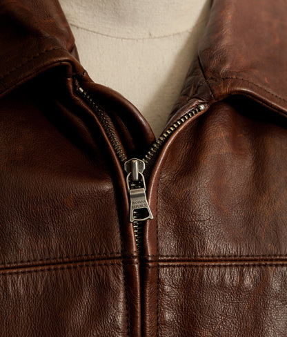 Vintage Banana Republic Leather Rider Jacket – Full Grain Cowhide 1990s