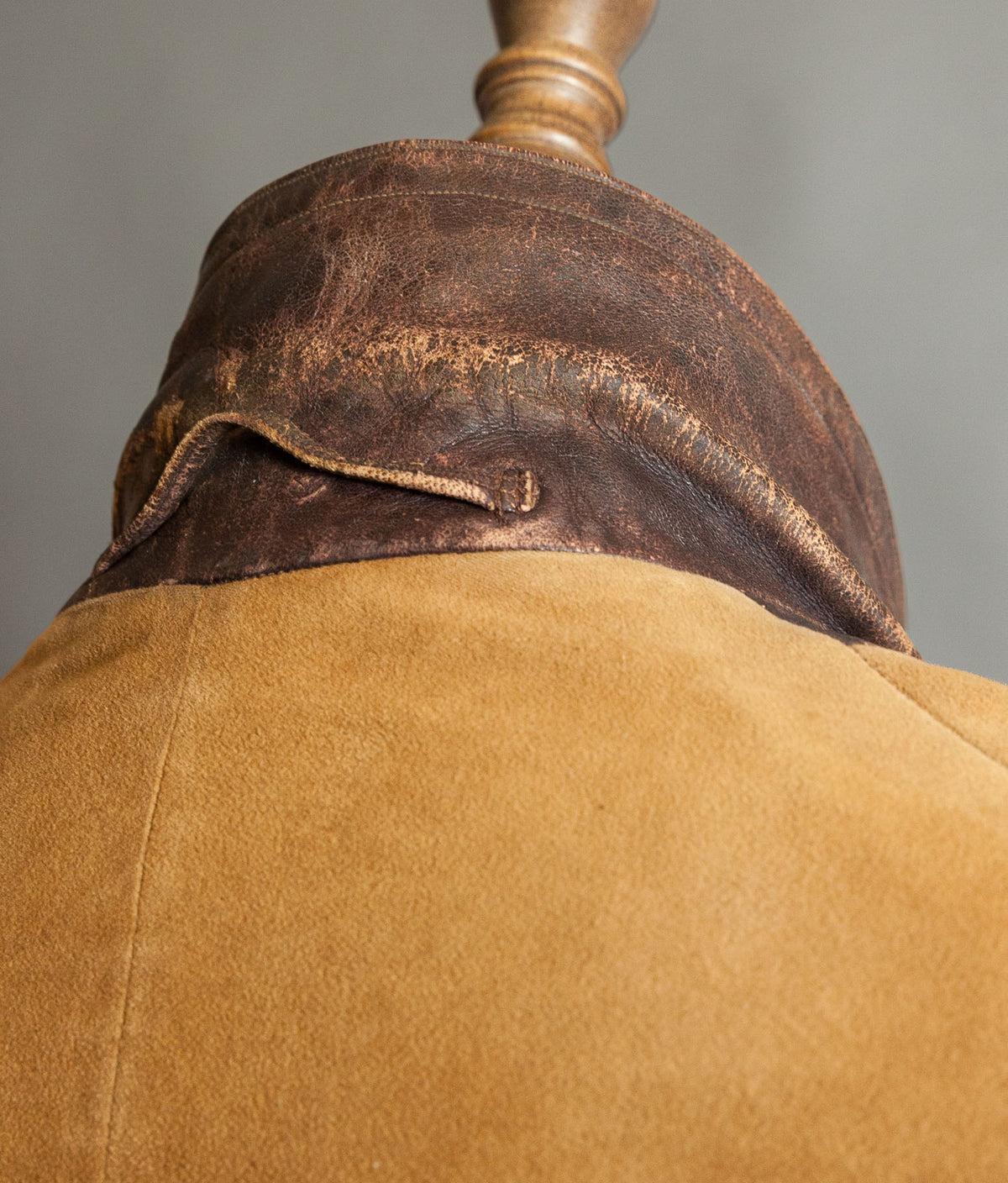 Original 1930s German Leather Motoring Coat, Double-Breasted Goatskin