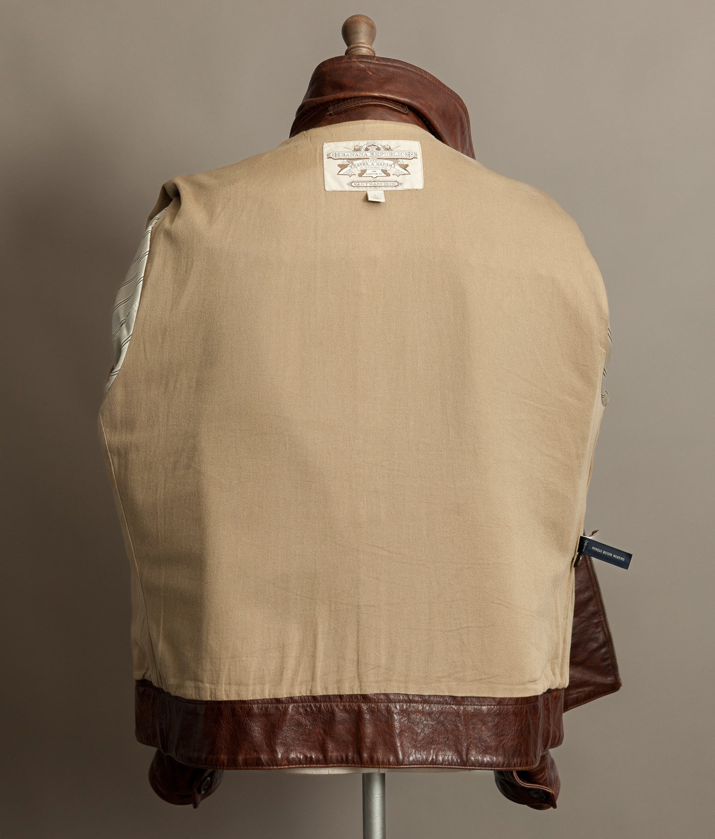 Vintage Banana Republic Leather Rider Jacket – Full Grain Cowhide 1990s