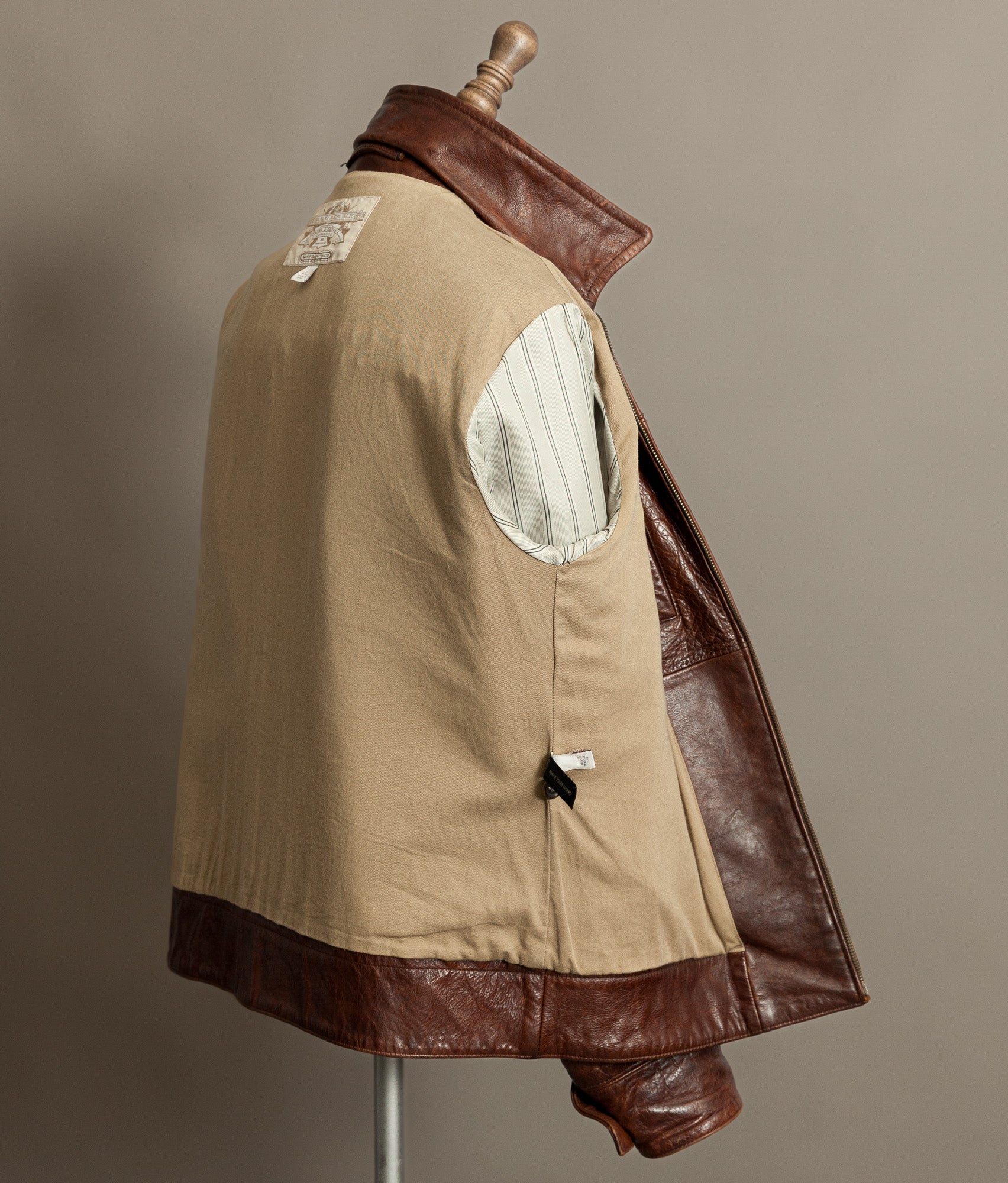 Vintage Banana Republic Leather Rider Jacket – Full Grain Cowhide 1990s