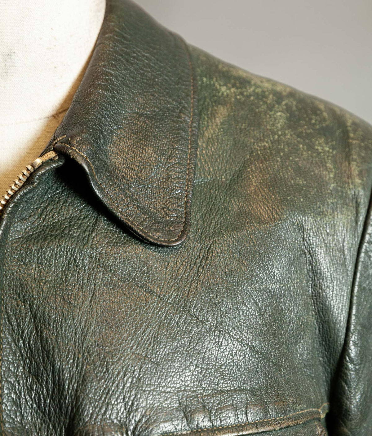 Vintage 1940s German Striwa Goatskin Leather Jacket, Belted Motoring Cut