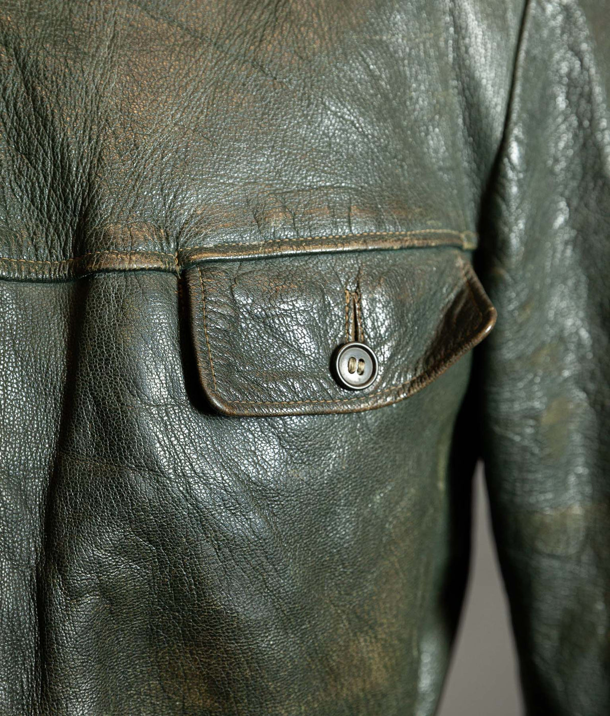 Vintage 1940s German Striwa Goatskin Leather Jacket, Belted Motoring Cut
