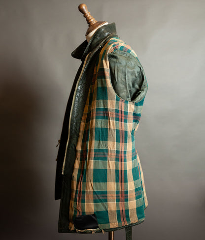Vintage 1940s German Striwa Goatskin Leather Jacket, Belted Motoring Cut