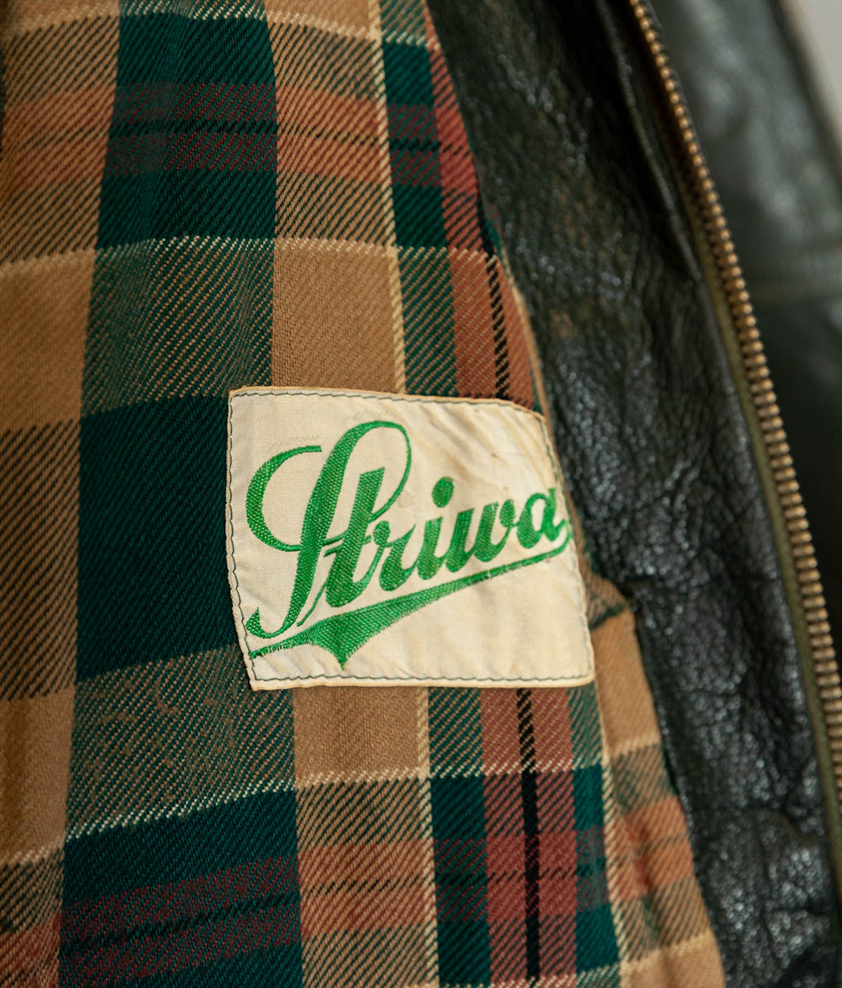 Vintage 1940s German Striwa Goatskin Leather Jacket, Belted Motoring Cut