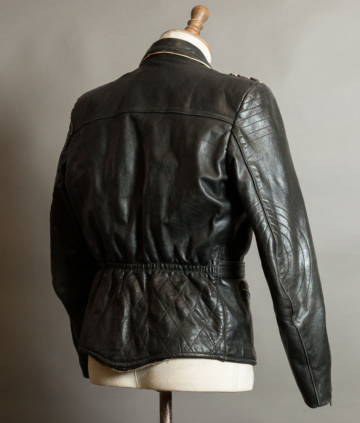 Vintage 1950s German Motorrad Leather Motorcycle Jacket RIES Zip