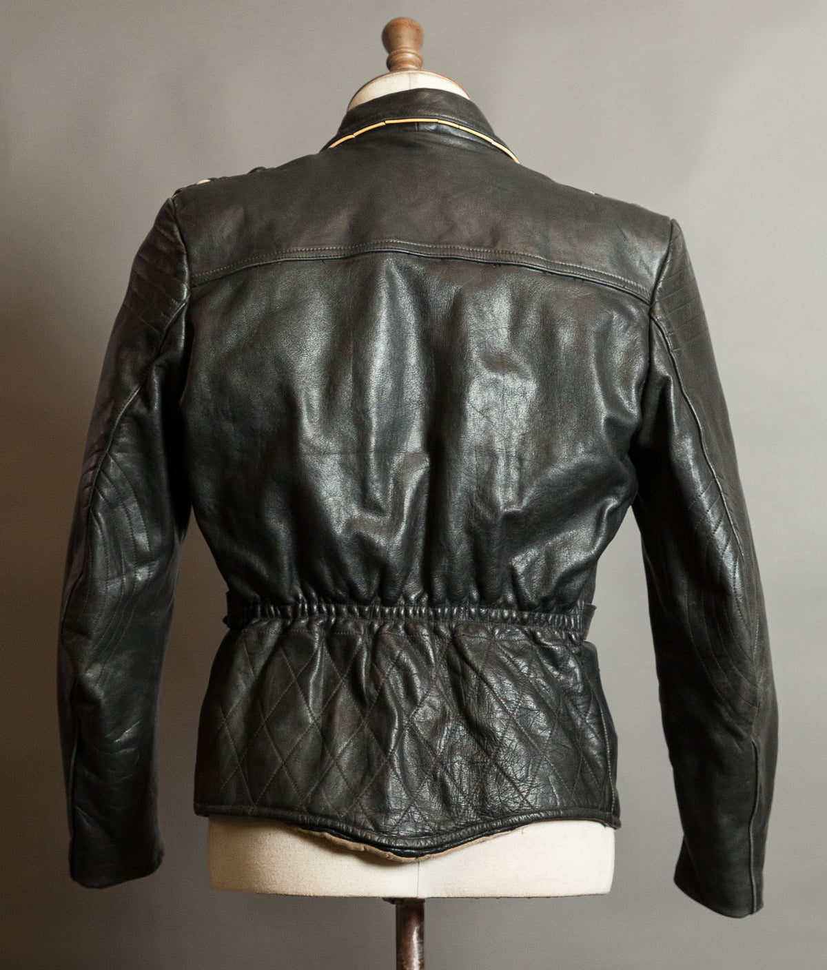 Vintage 1950s German Motorrad Leather Motorcycle Jacket RIES Zip