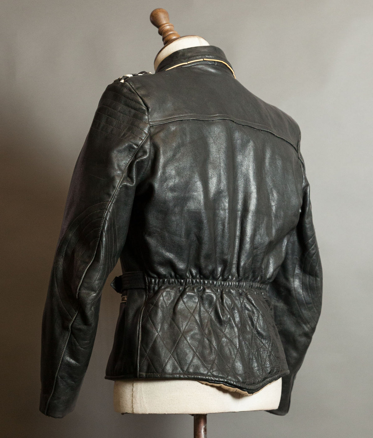 Vintage 1950s German Motorrad Leather Motorcycle Jacket RIES Zip