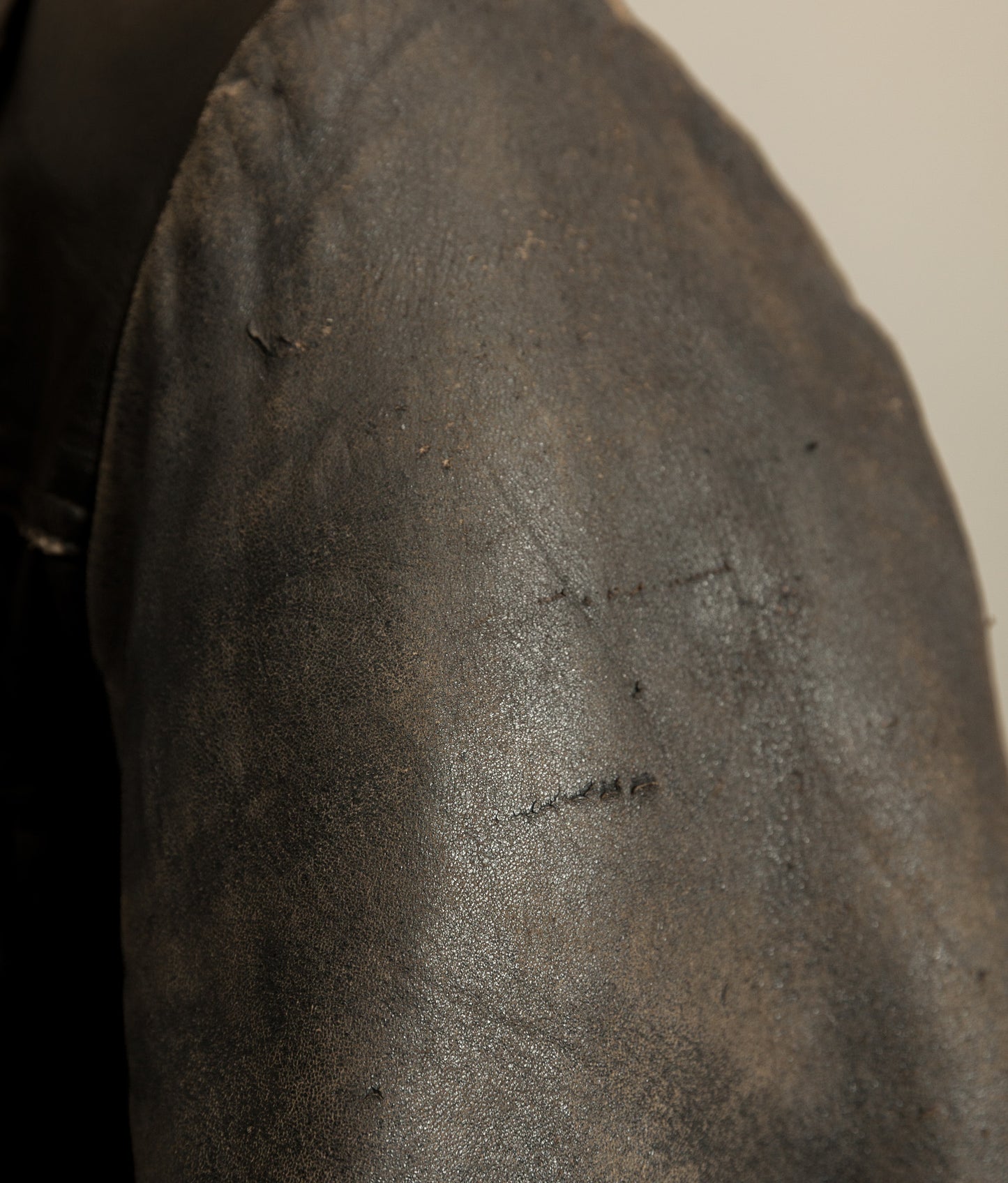 Vintage 1950s French Leather Motorcycle Jacket