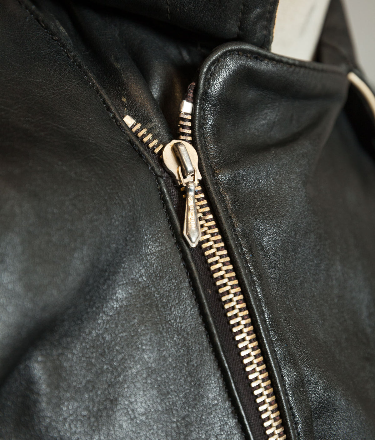 Vintage 1950s German Motorrad Leather Motorcycle Jacket RIES Zip