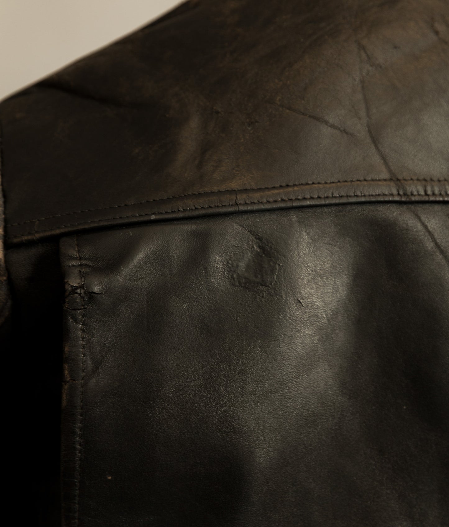 Vintage 1950s French Leather Motorcycle Jacket
