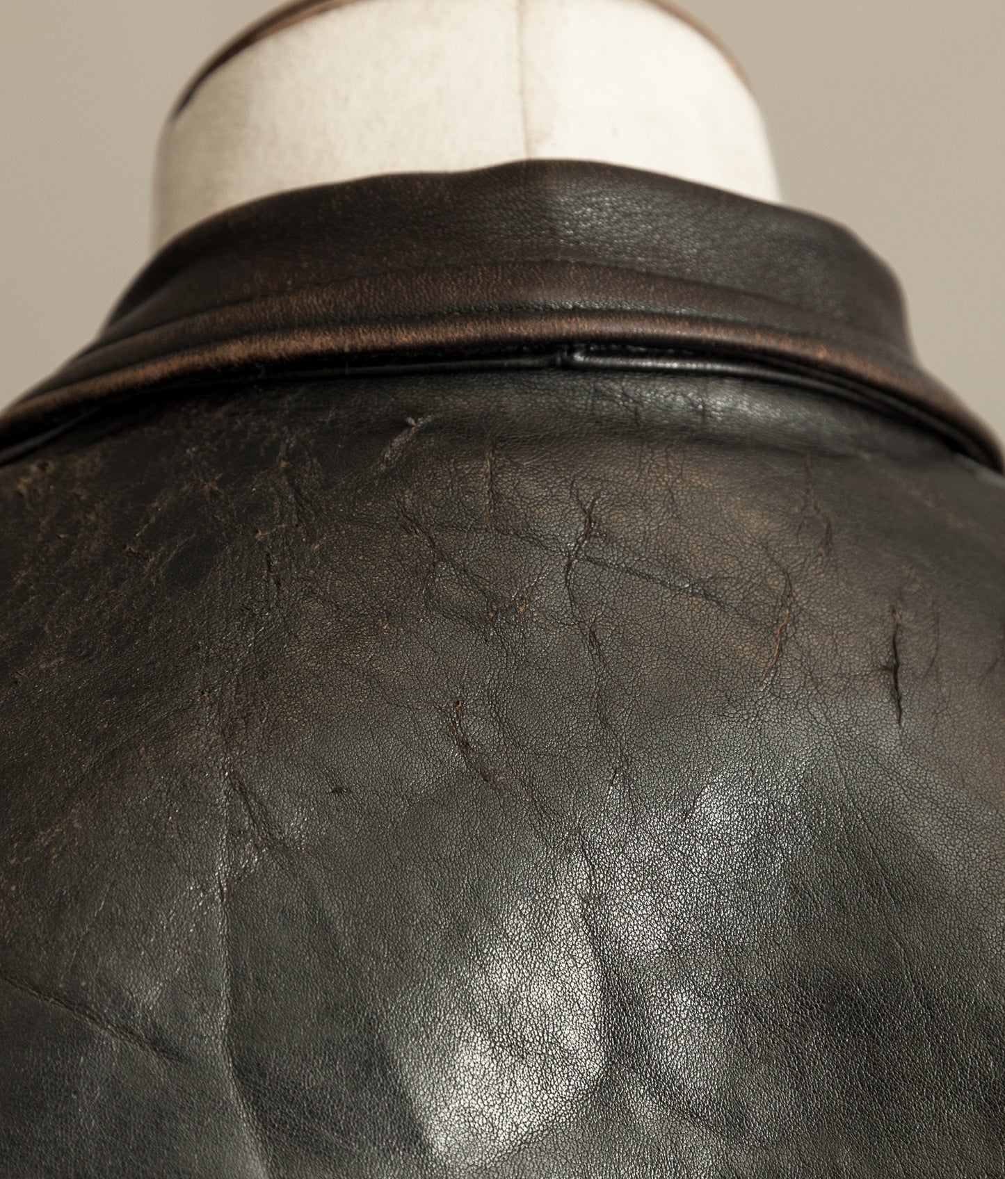 Vintage 1950s French Leather Motorcycle Jacket