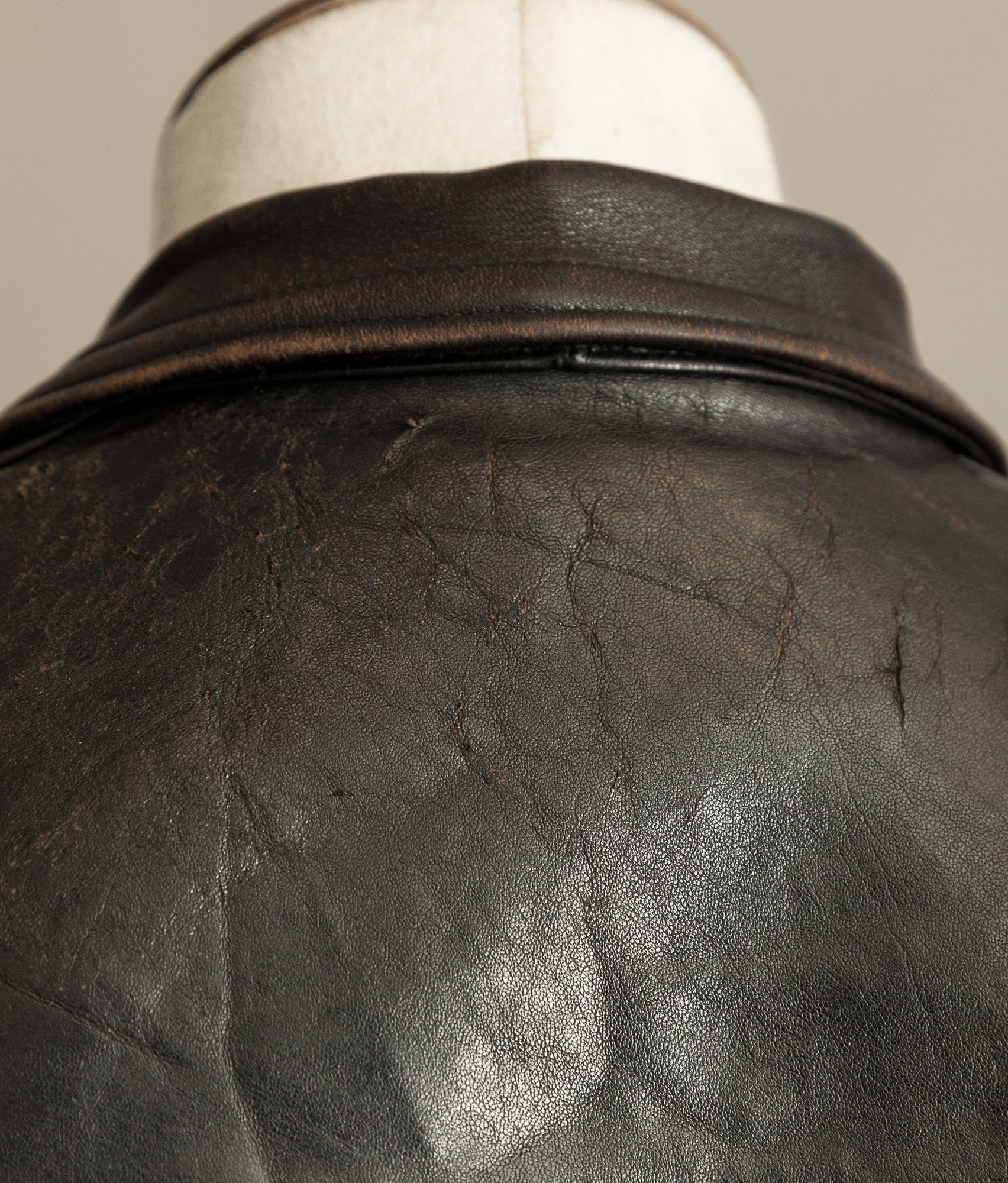 Vintage 1950s French Leather Motorcycle Jacket