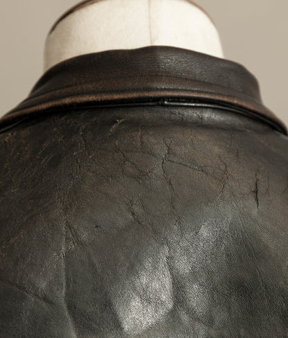 Vintage 1950s French Leather Motorcycle Jacket