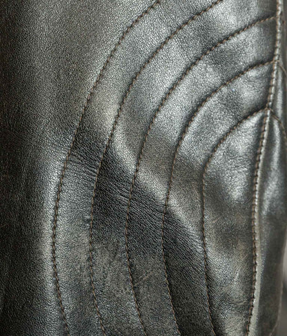 Vintage 1950s German Motorrad Leather Motorcycle Jacket RIES Zip