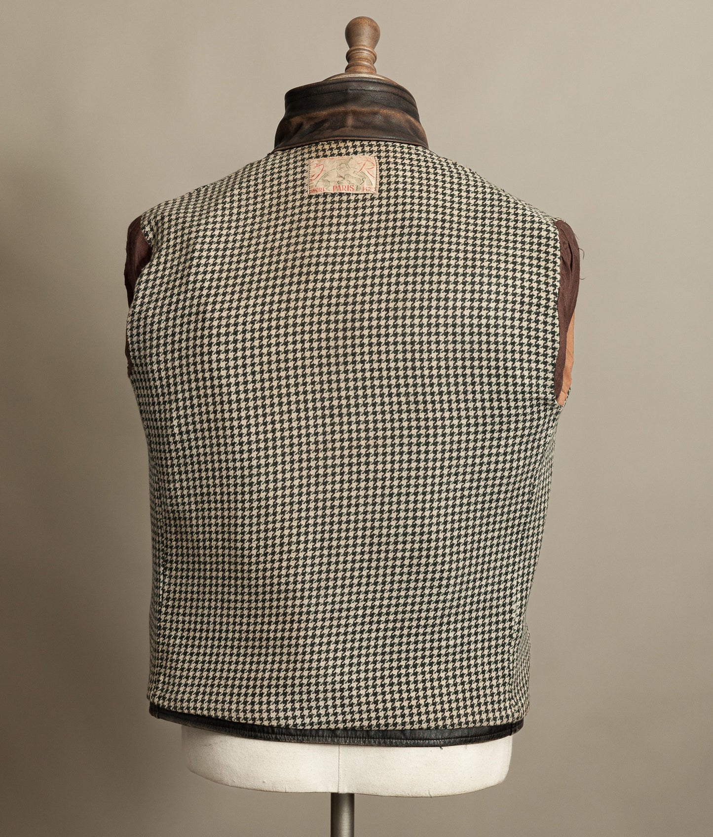Vintage 1950s French Leather Motorcycle Jacket