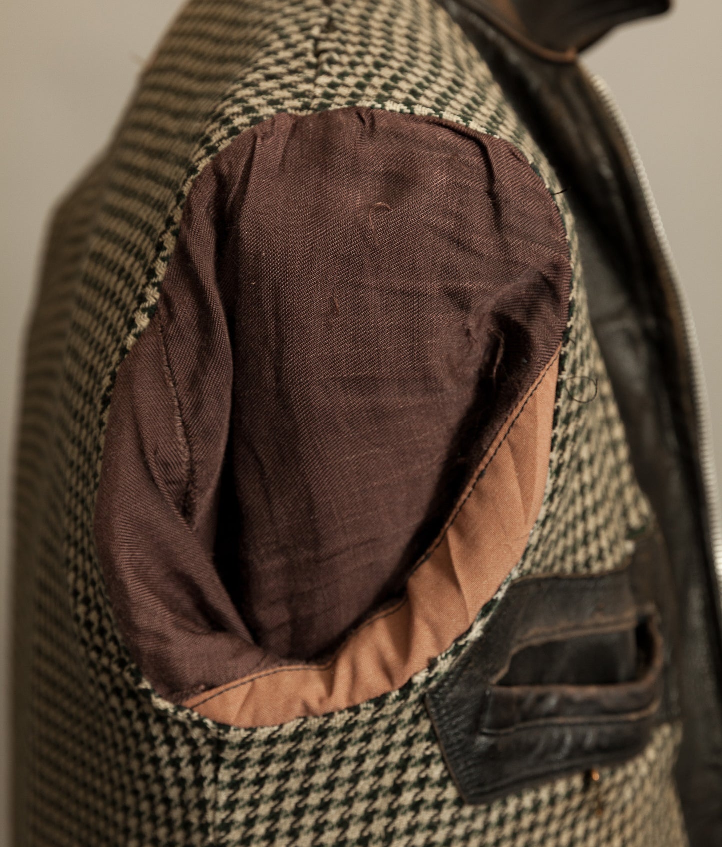 Vintage 1950s French Leather Motorcycle Jacket