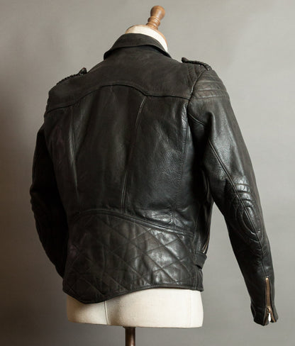 Vintage 1950s German Motorrad Leather Motorcycle Jacket RUHR Zip