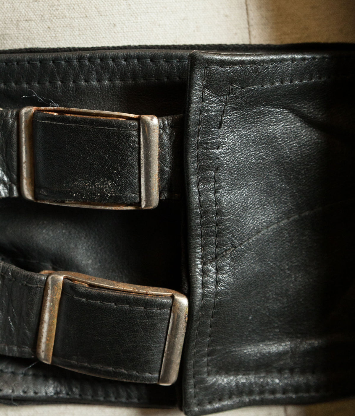 Vintage 1950s German Motorrad Leather Motorcycle Jacket RUHR Zip