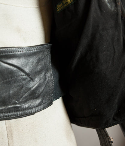 Vintage 1950s German Motorrad Leather Motorcycle Jacket RUHR Zip