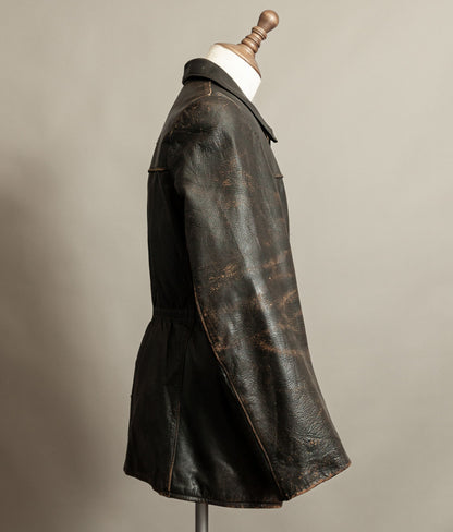 Vintage WWII 1940s German Leather Motorcycle Jacket