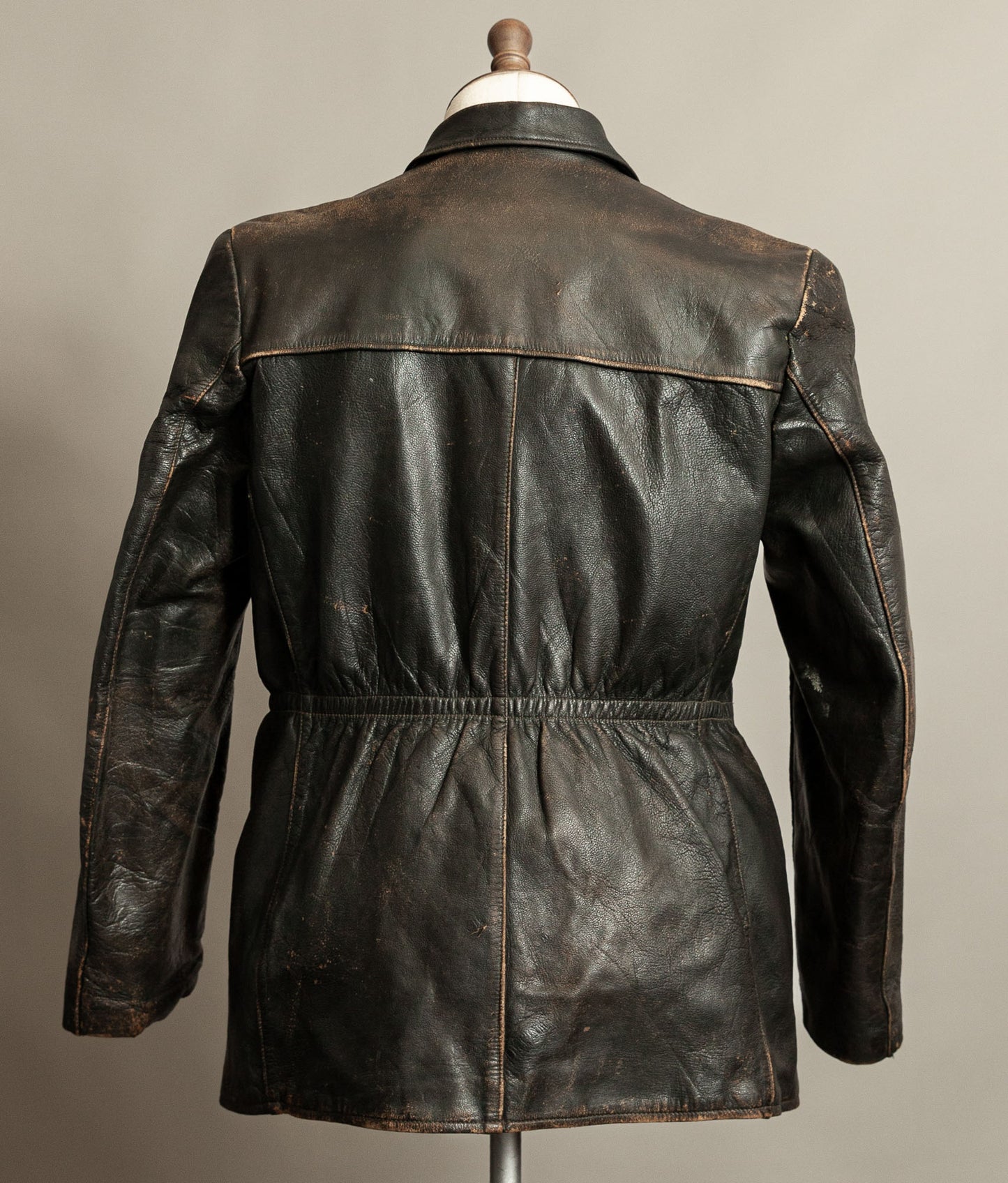 Vintage WWII 1940s German Leather Motorcycle Jacket