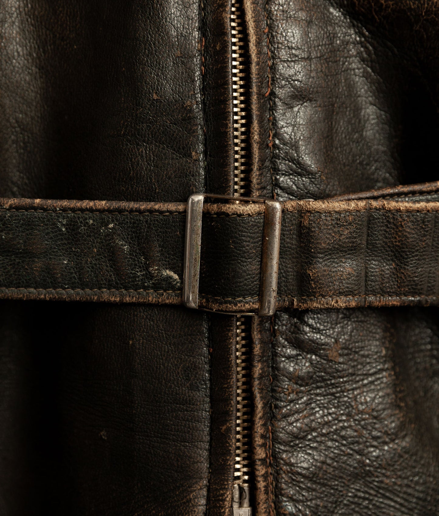 Vintage WWII 1940s German Leather Motorcycle Jacket