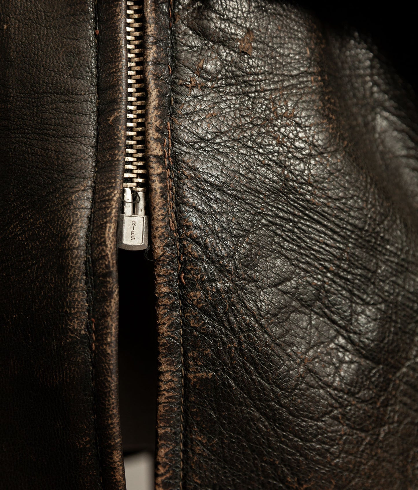 Vintage WWII 1940s German Leather Motorcycle Jacket