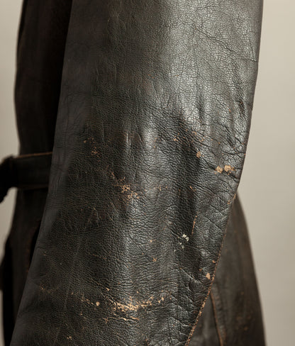 Vintage WWII 1940s German Leather Motorcycle Jacket