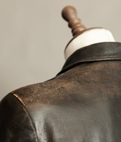 Vintage WWII 1940s German Leather Motorcycle Jacket