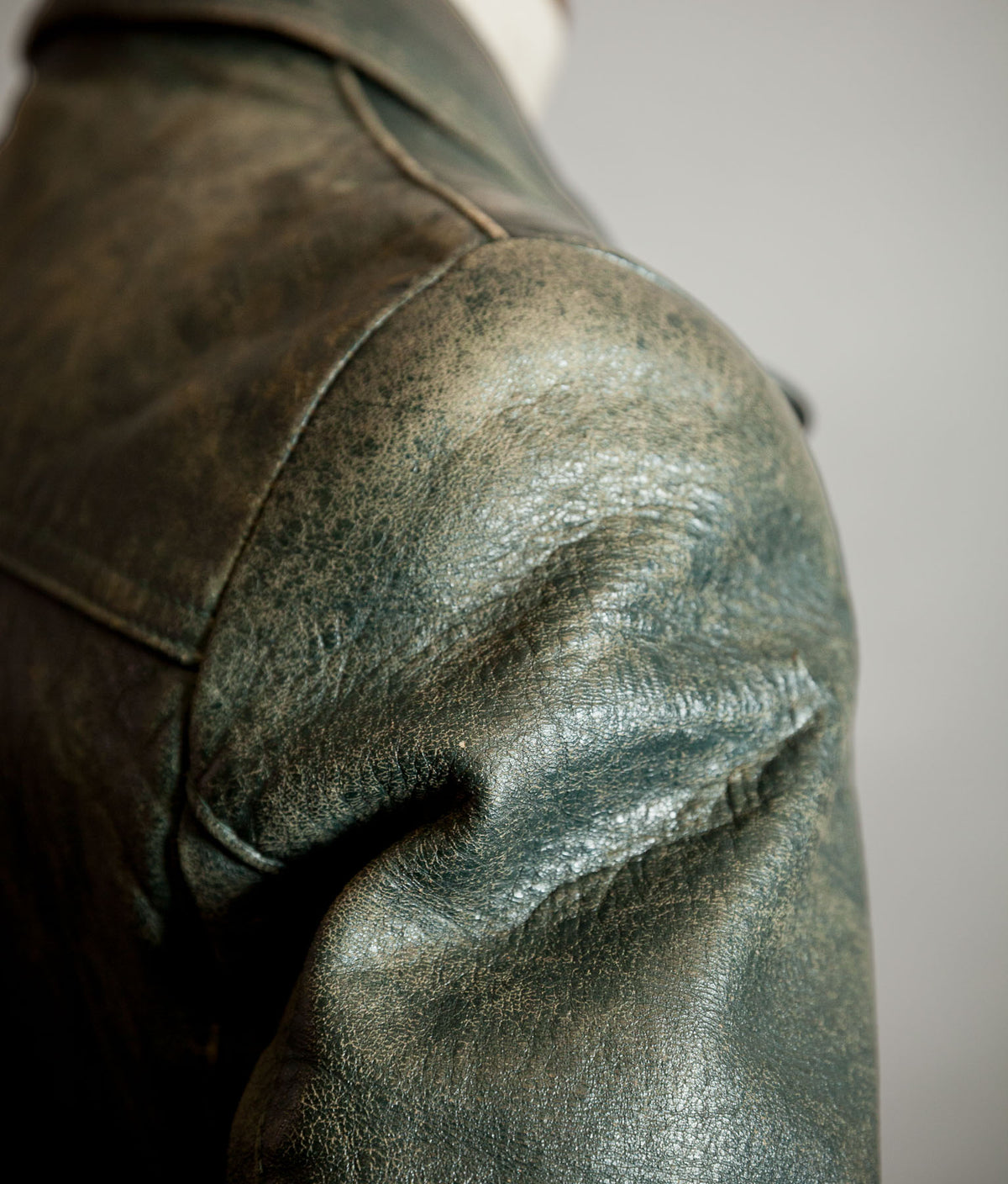 Vintage 1940s German Goatskin Leather Belted Motoring Coat