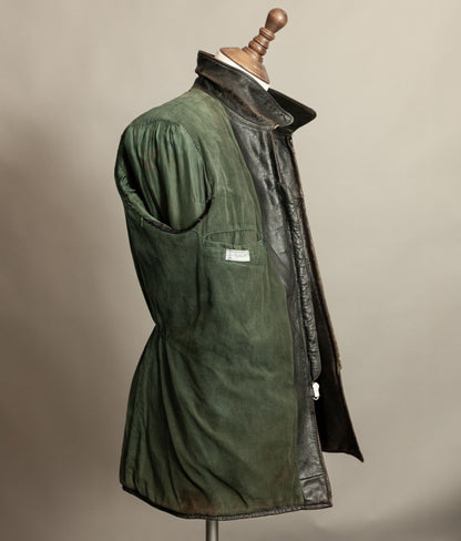 Vintage WWII 1940s German Leather Motorcycle Jacket