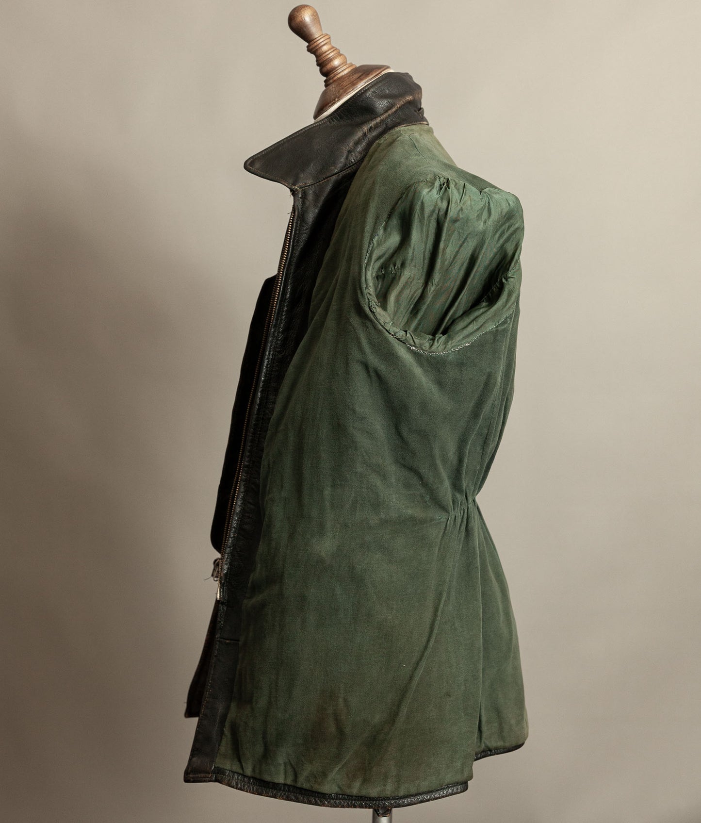 Vintage WWII 1940s German Leather Motorcycle Jacket