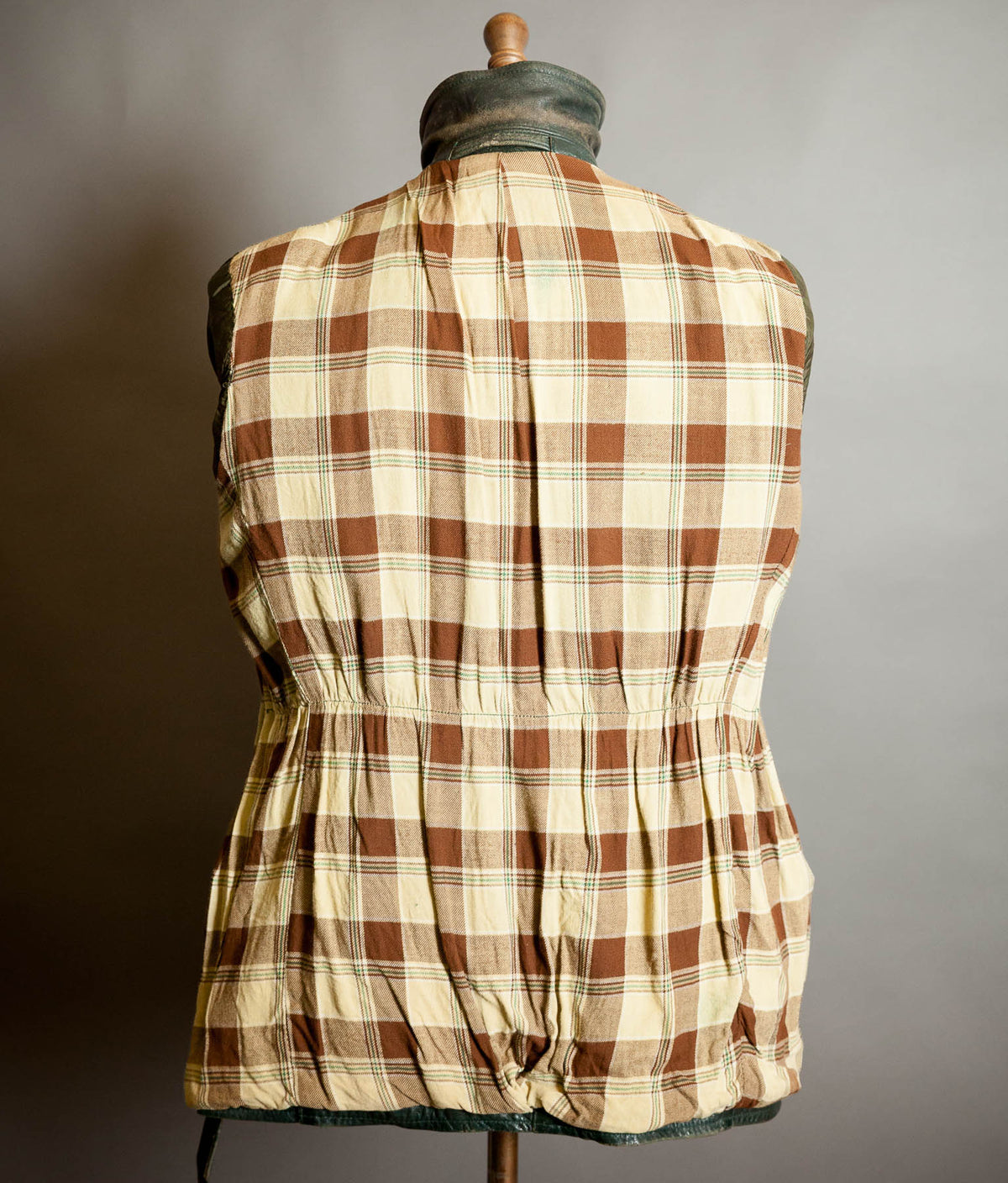 Vintage 1940s German Goatskin Leather Belted Motoring Coat