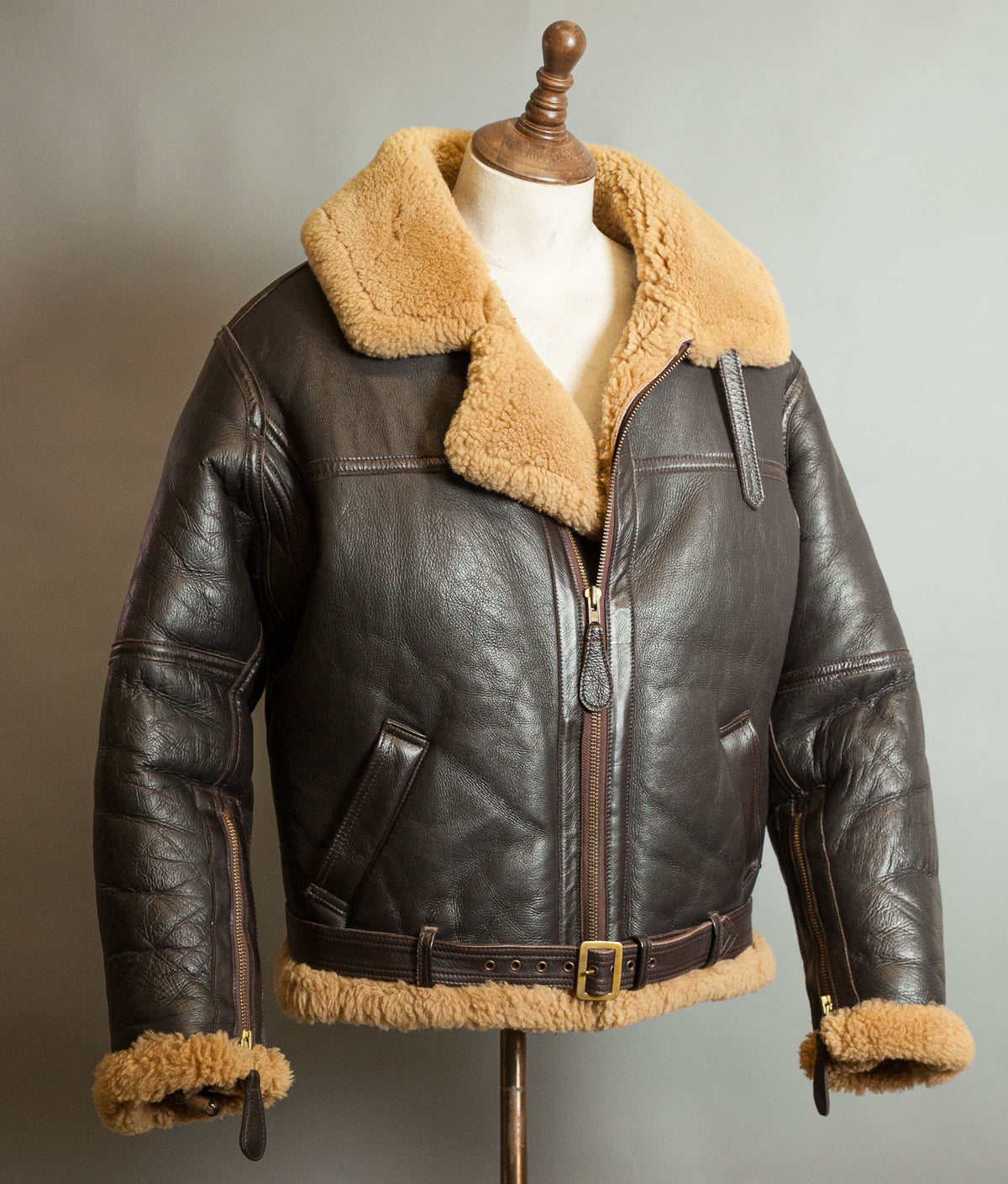 Vintage Sheepskin Shearling Flying Bomber Jacket RAF Irvin Pattern - Made in England