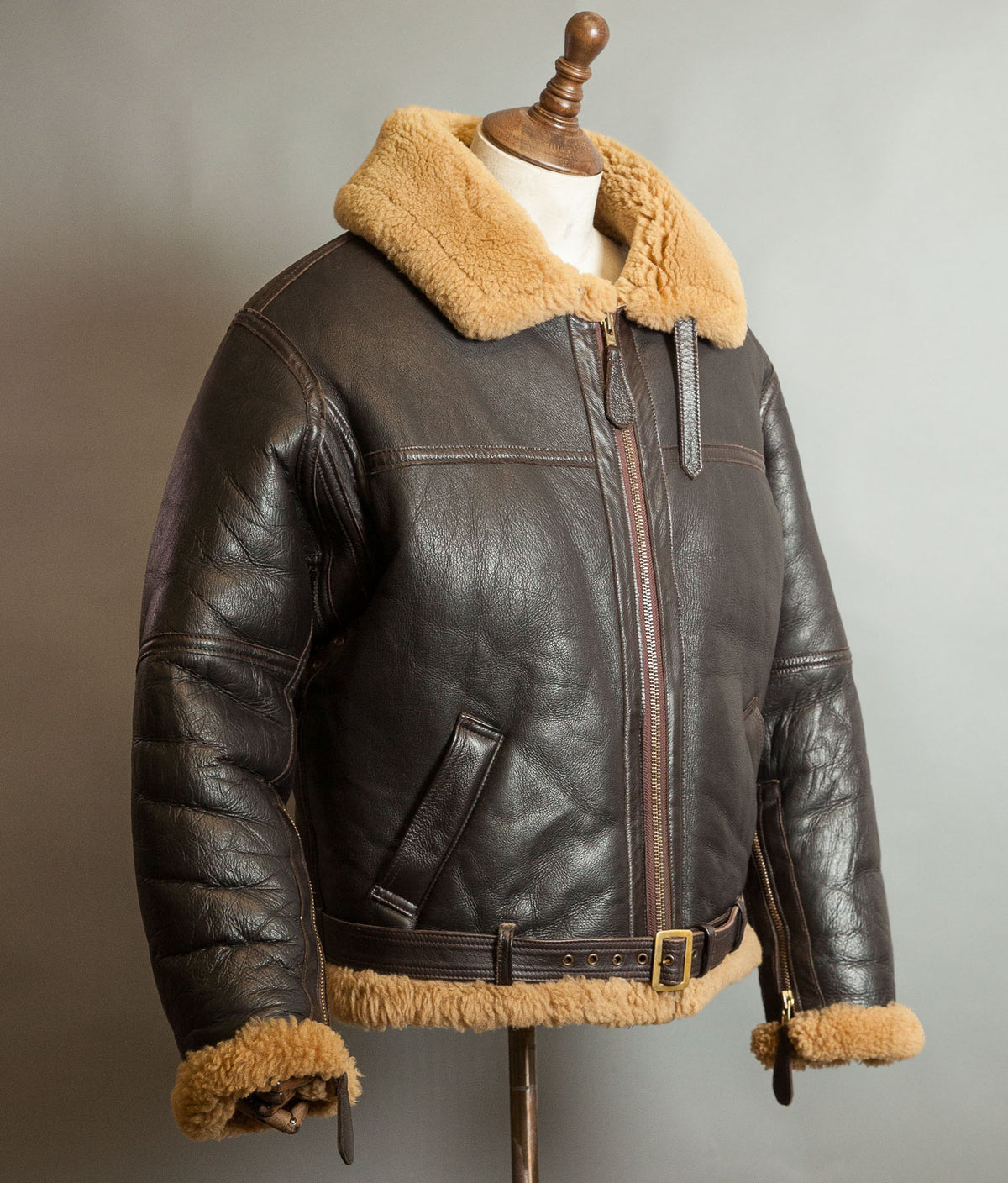 Vintage Sheepskin Shearling Flying Bomber Jacket RAF Irvin Pattern - Made in England
