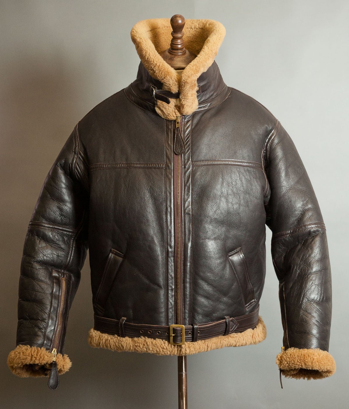 Vintage Sheepskin Shearling Flying Bomber Jacket RAF Irvin Pattern - Made in England