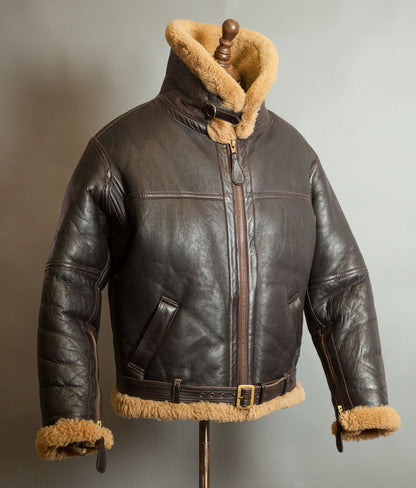 Vintage Sheepskin Shearling Flying Bomber Jacket RAF Irvin Pattern - Made in England