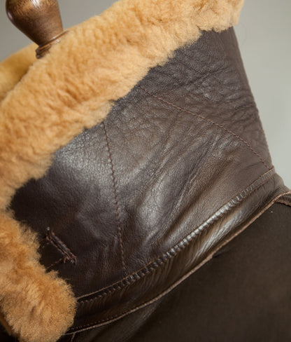 Vintage Sheepskin Shearling Flying Bomber Jacket RAF Irvin Pattern - Made in England