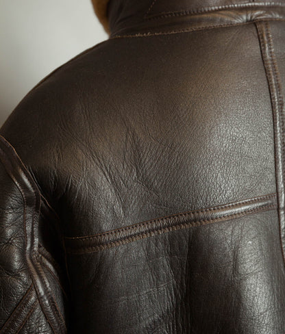 Vintage Sheepskin Shearling Flying Bomber Jacket RAF Irvin Pattern - Made in England
