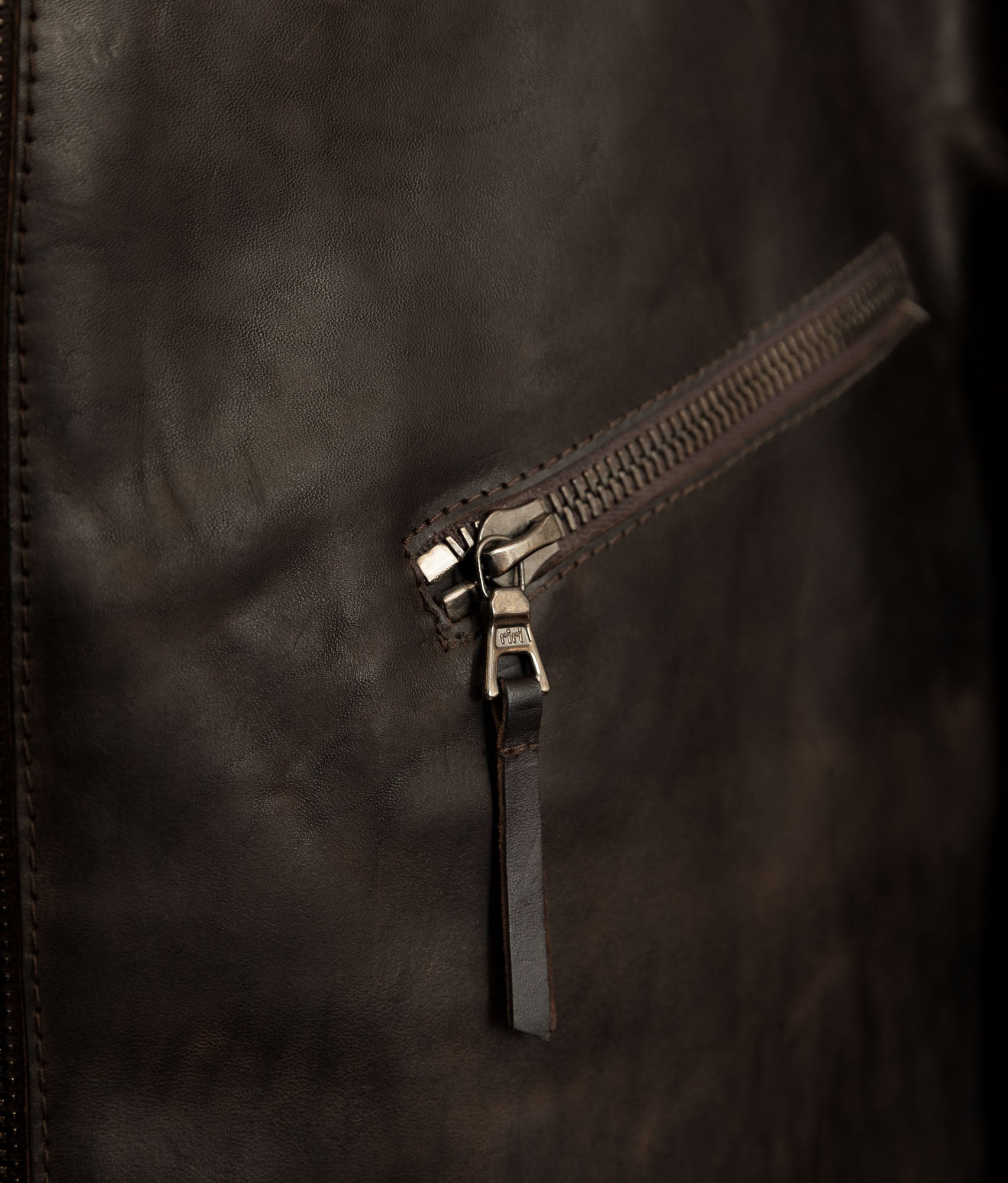 Stewart Leather Horsehide Motorcycle Jacket Edwin x Blitz Made in Italy RiRi Zips