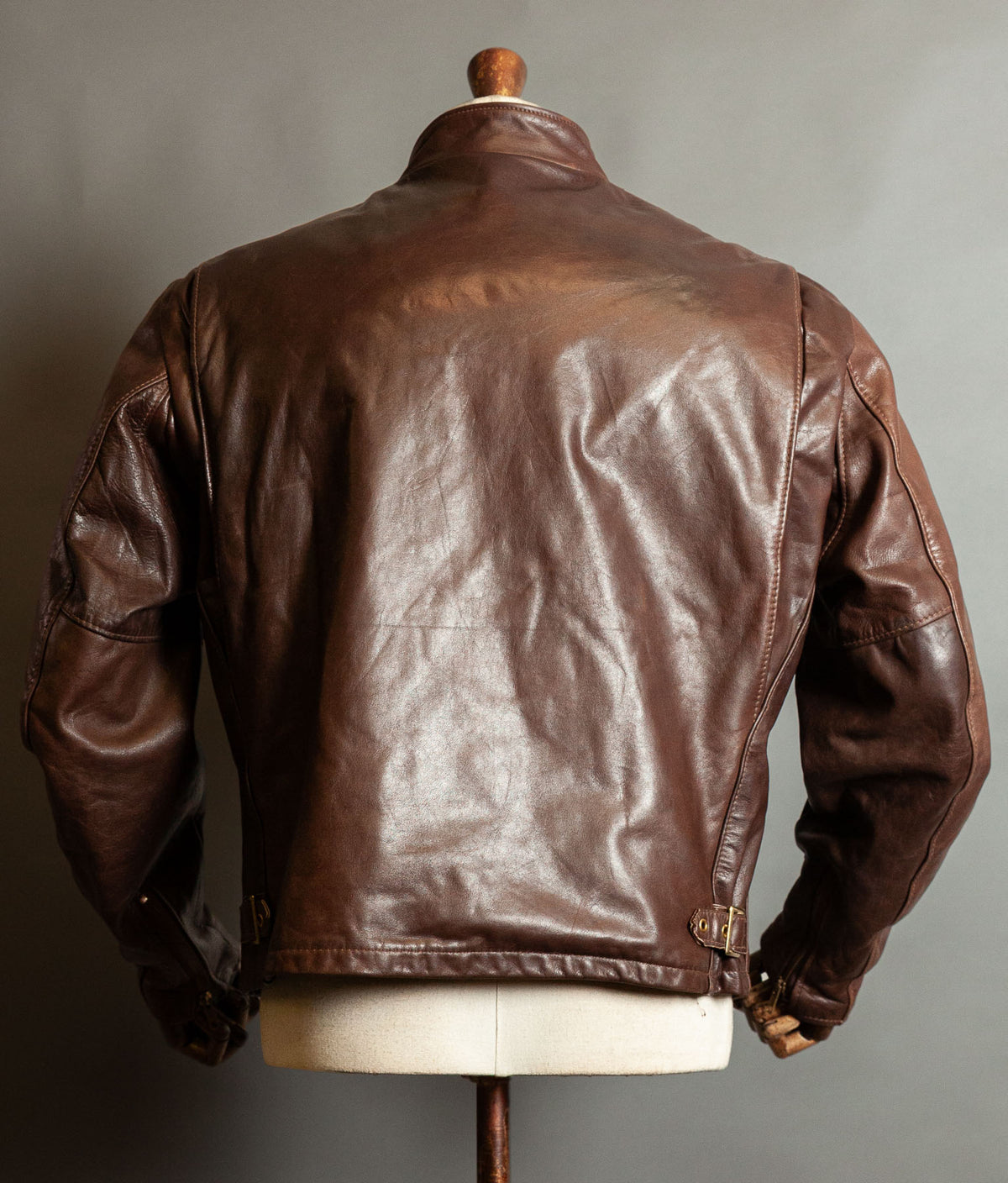 Vintage 1980s Schott 141 Café Racer – Brown Naked Cowhide, IDEAL Brass Zips