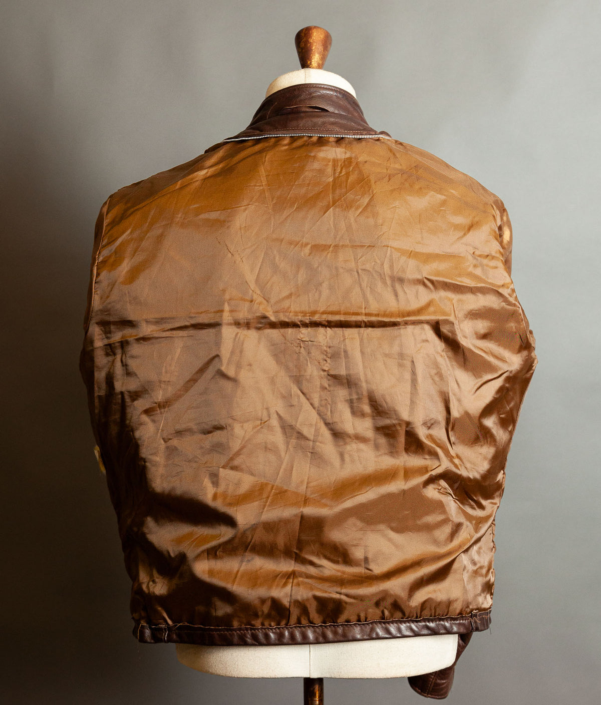 Vintage 1980s Schott 141 Café Racer – Brown Naked Cowhide, IDEAL Brass Zips