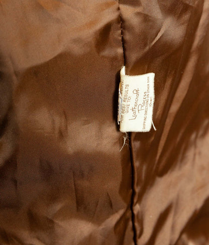 Vintage 1980s Schott 141 Café Racer – Brown Naked Cowhide, IDEAL Brass Zips