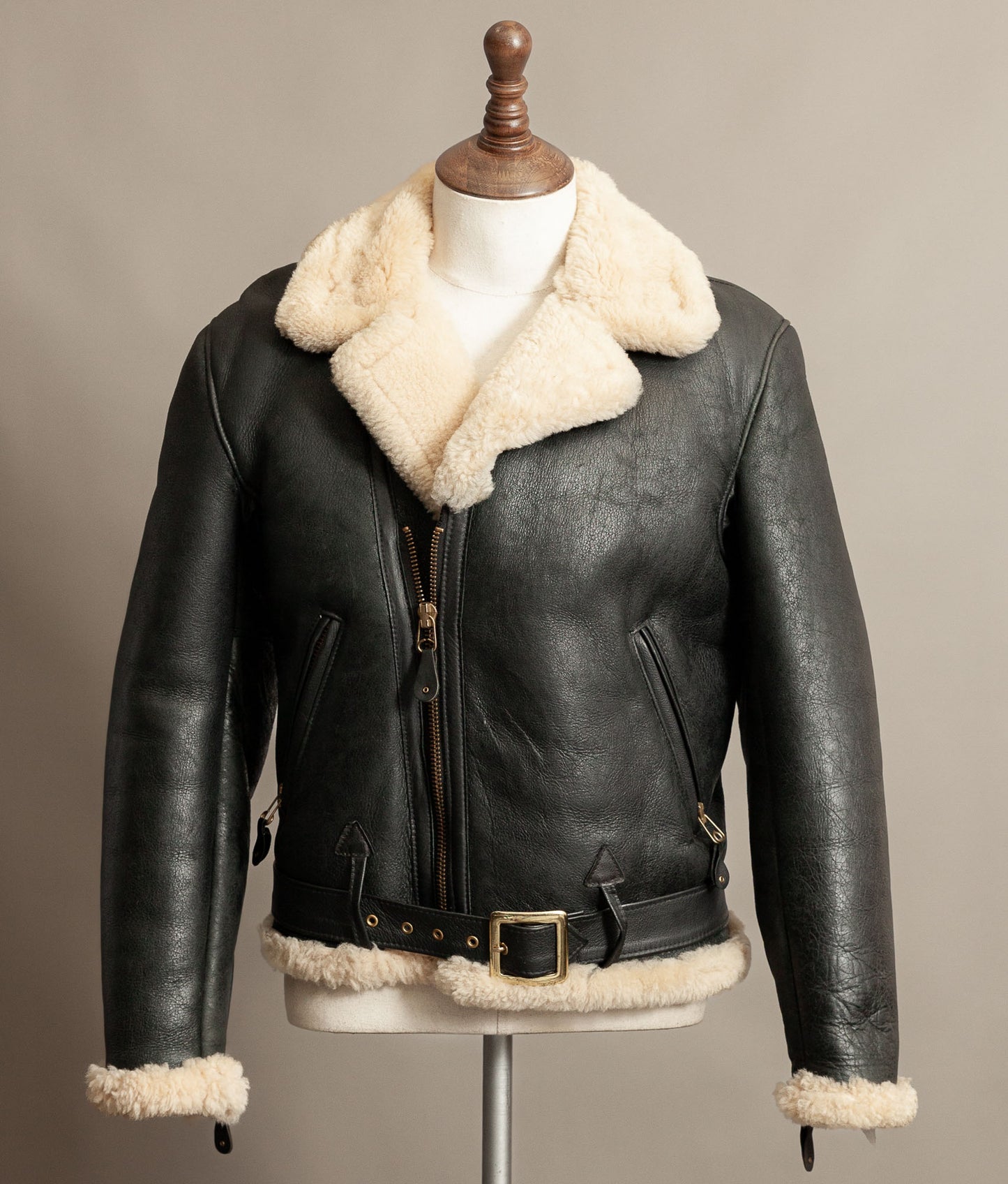 Vintage 1990s Schott Sheepskin Shearling Flying Jacket