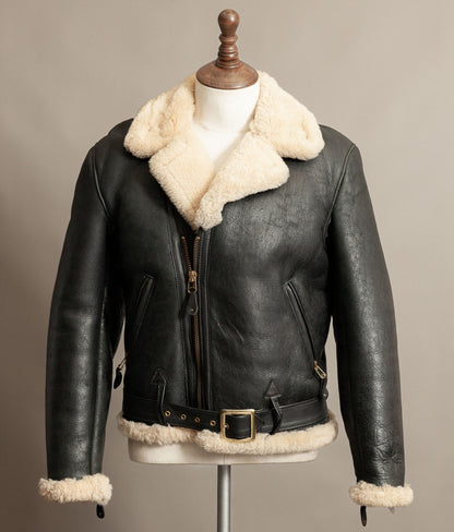 Vintage 1990s Schott Sheepskin Shearling Flying Jacket
