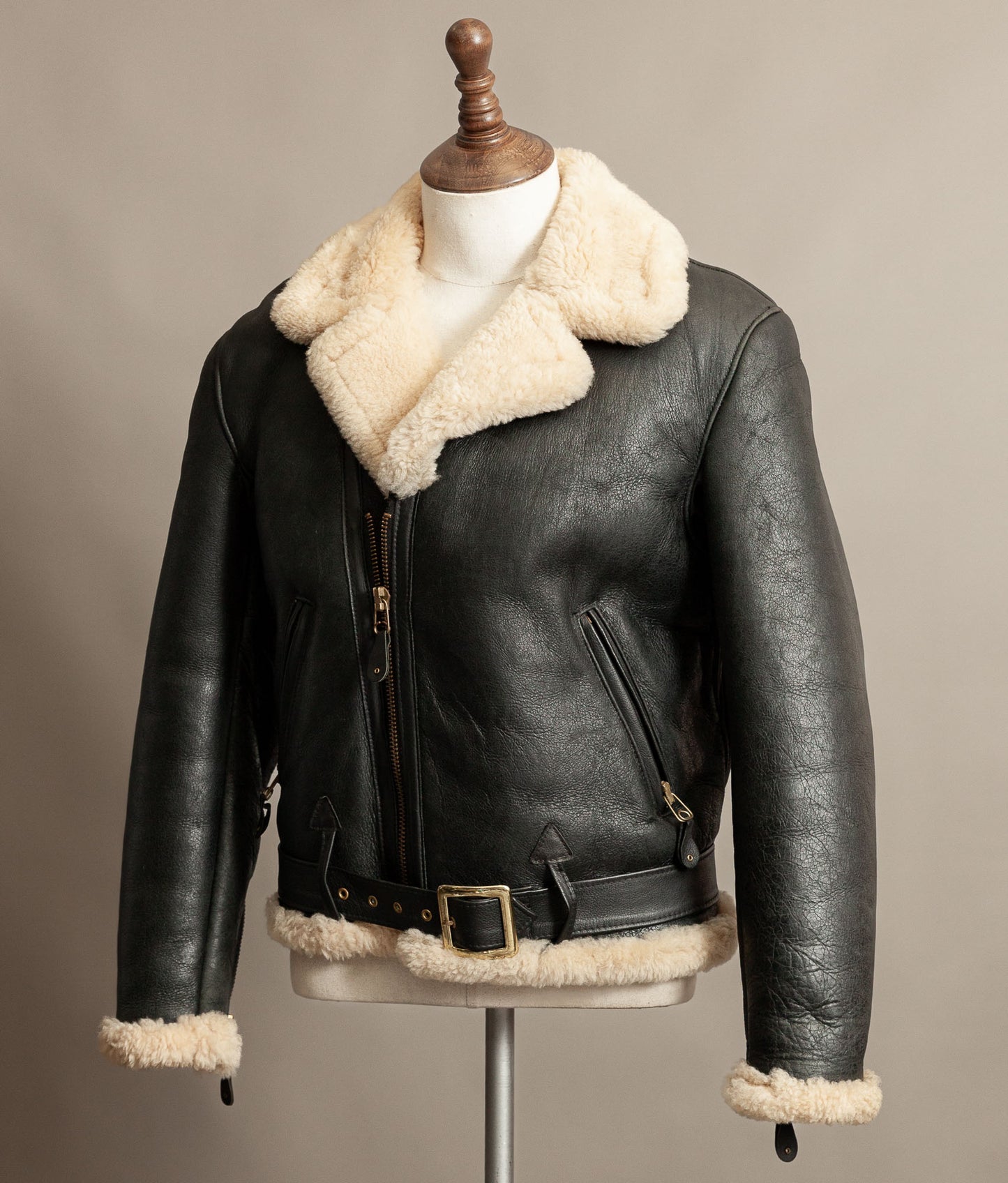 Vintage 1990s Schott Sheepskin Shearling Flying Jacket