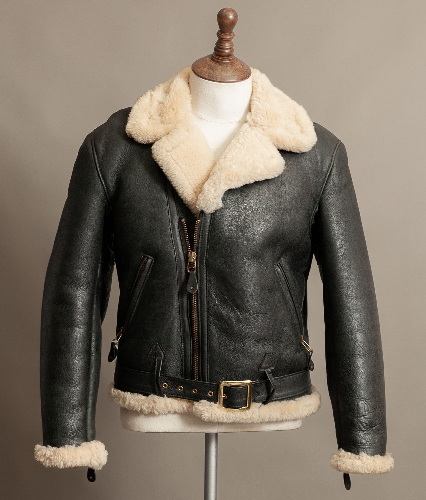 Vintage 1990s Schott Sheepskin Shearling Flying Jacket